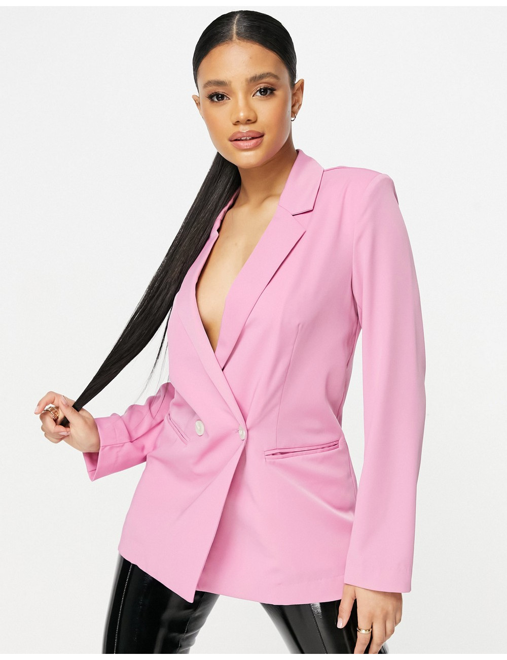 Vila tailored blazer in pink