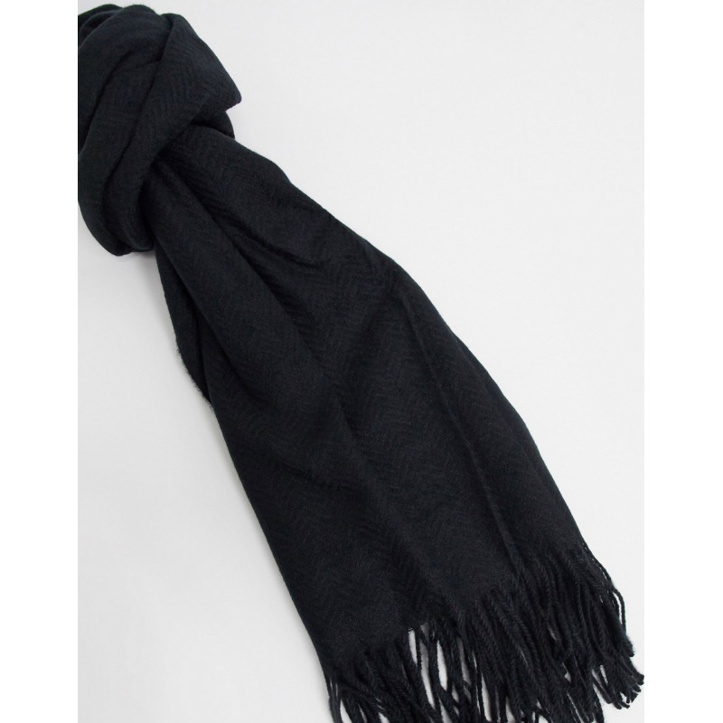 Pieces scarf in black