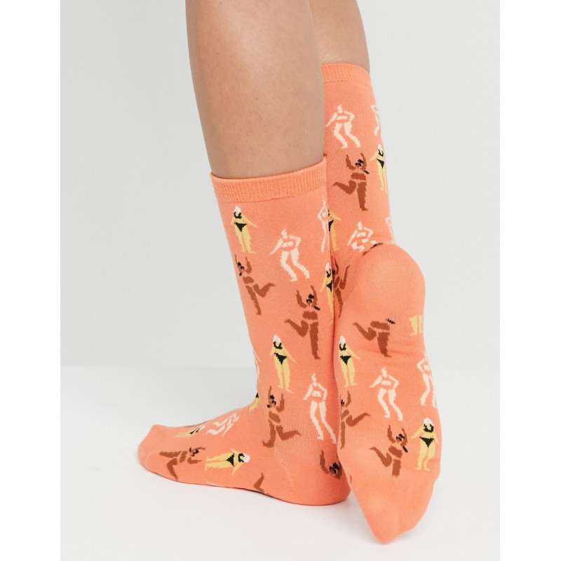 Typo socks with yoga poses