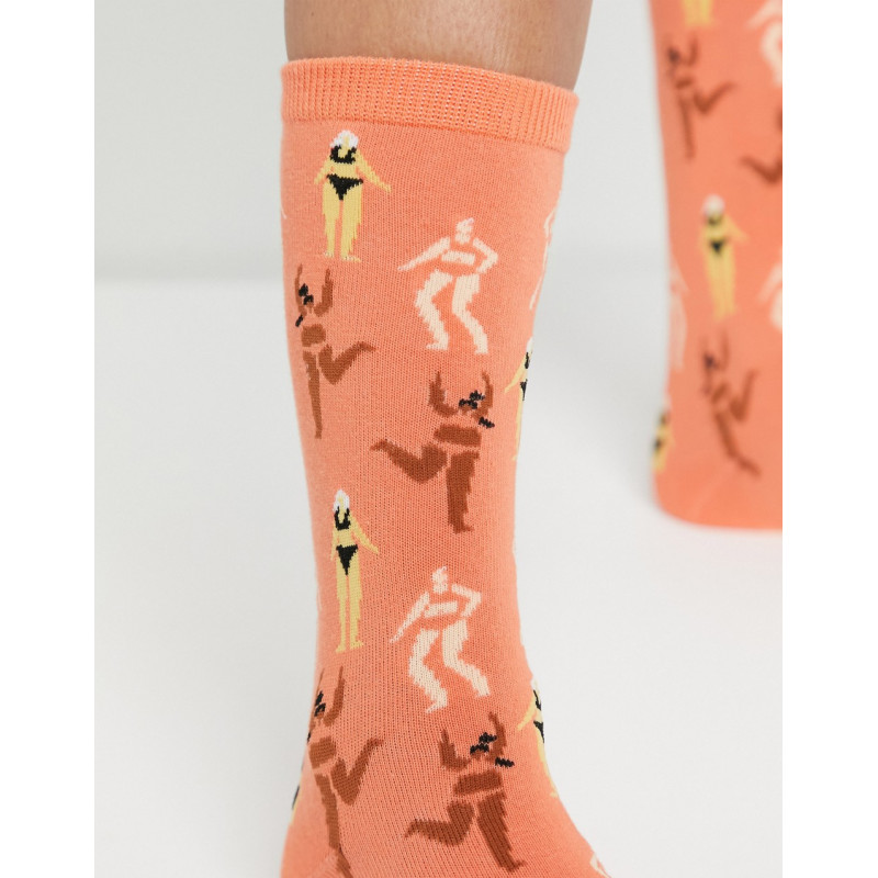 Typo socks with yoga poses