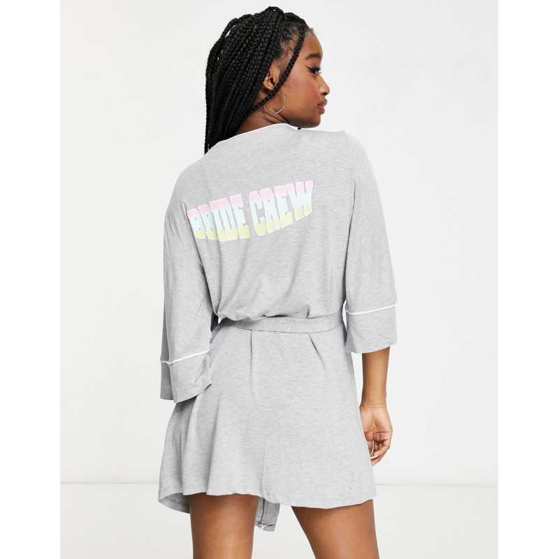 Missguided jersey robe with...
