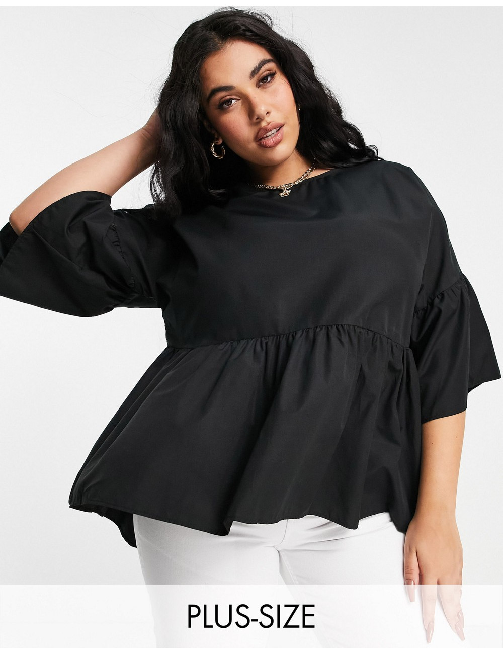 Simply Be smock top with...