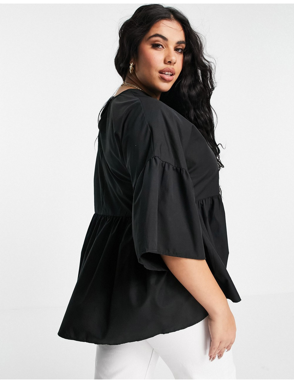 Simply Be smock top with...
