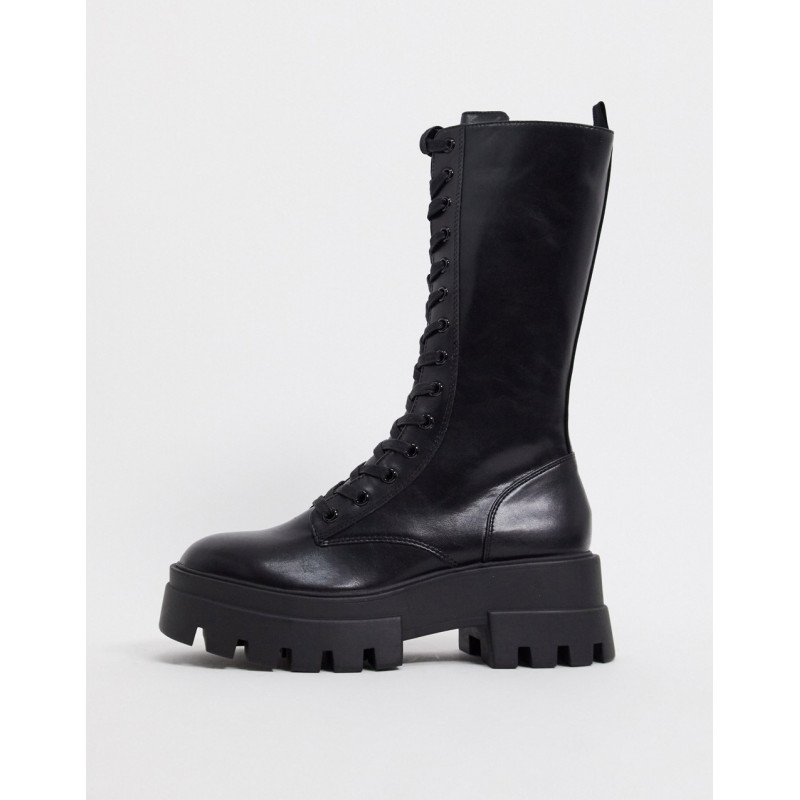 Pull&Bear lace up boot with...