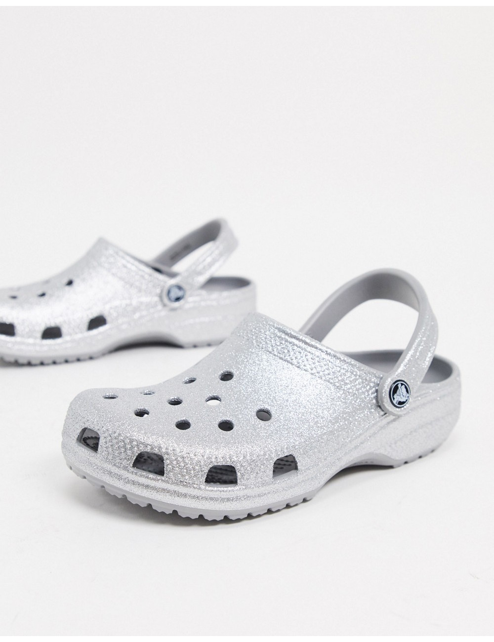 Crocs classic glitter clogs...