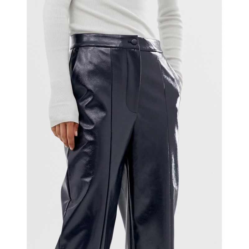 Weekday patent trousers in...