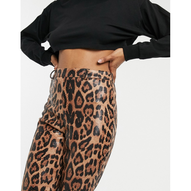 Missguided cropped leather...