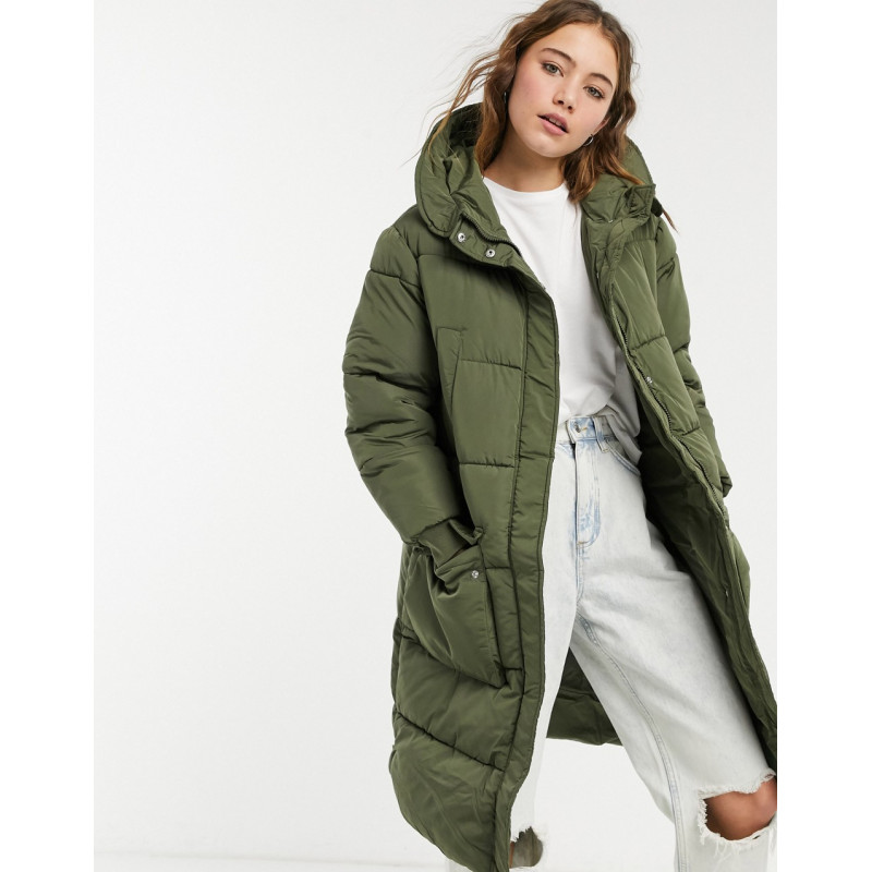 Pieces padded longline coat...