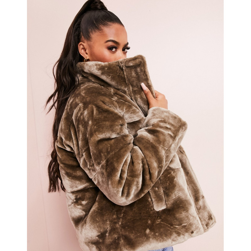 ASOS DESIGN plush faux fur...