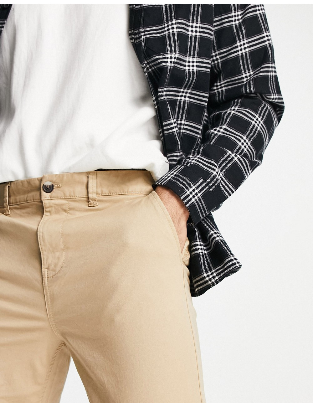 New Look tapered chino in tan