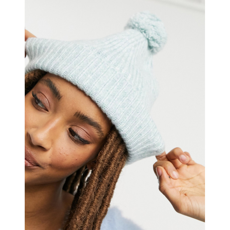 Pieces ribbed beanie hat...