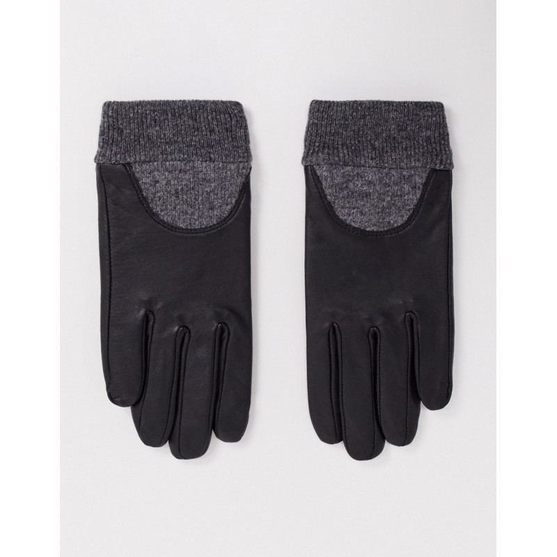 ASOS DESIGN leather gloves...