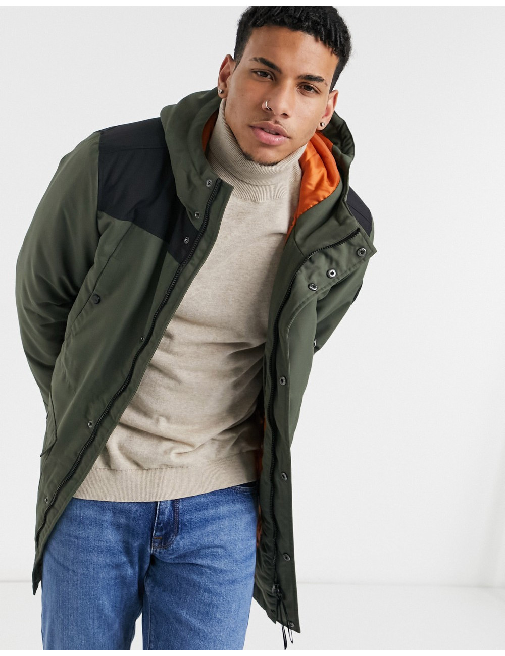 Only & Sons parka jacket in...
