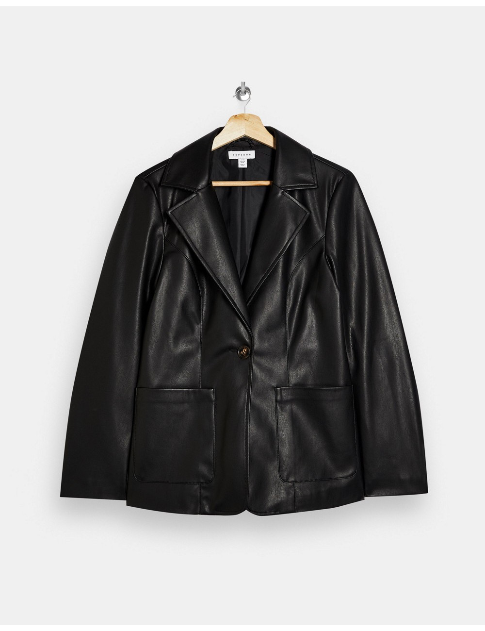 Topshop faux leather blazer...