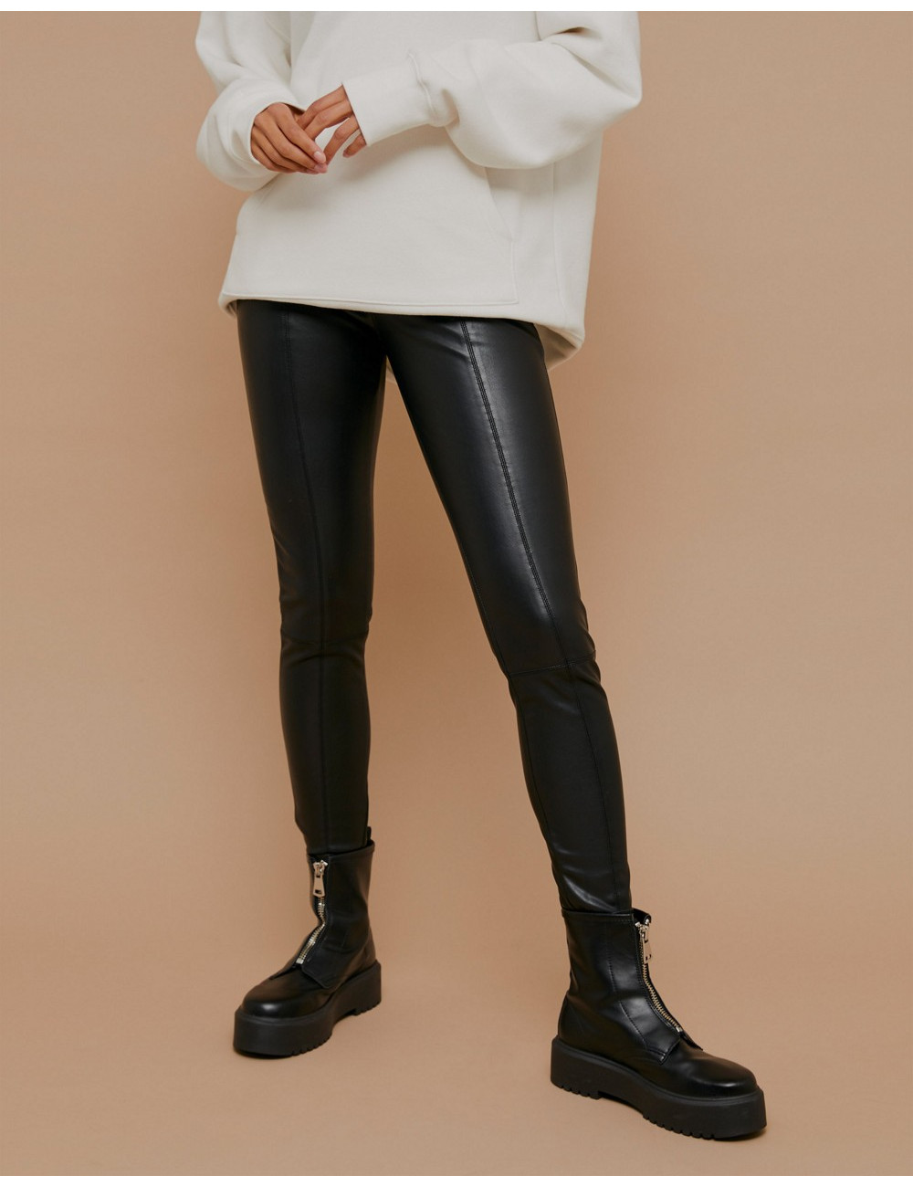 Topshop Tall faux leather...