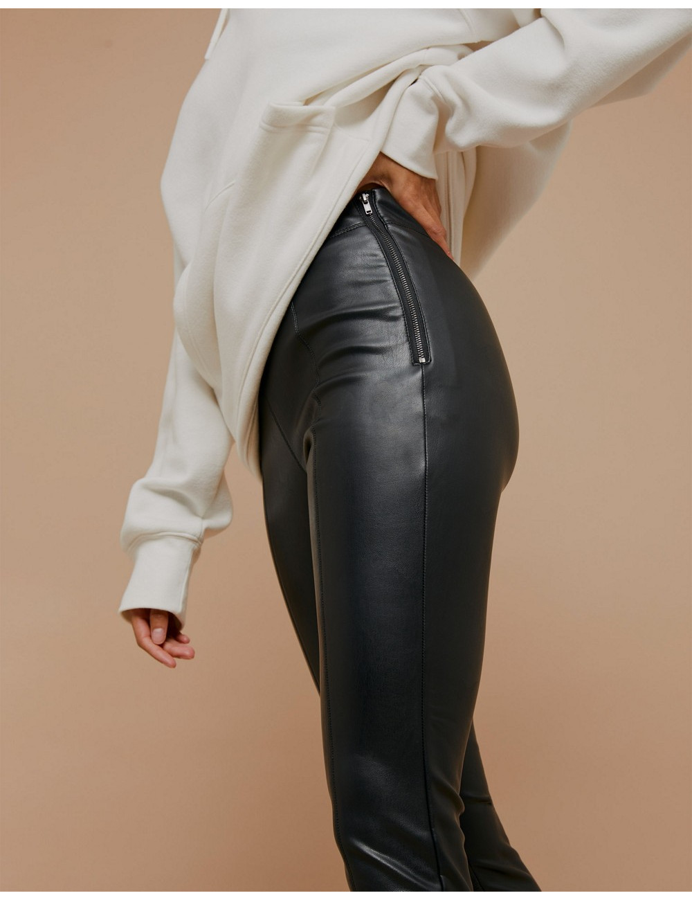 Topshop Tall faux leather...