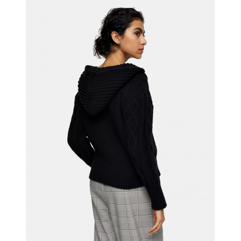 Topshop cable knit hoodie...