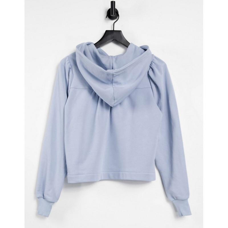 Pieces hoodie with pleated...
