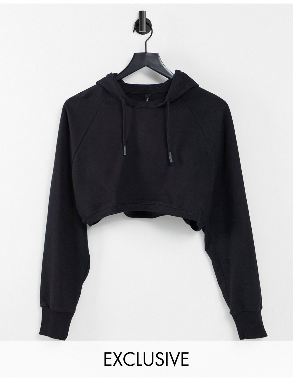 ASYOU cropped hoodie in black