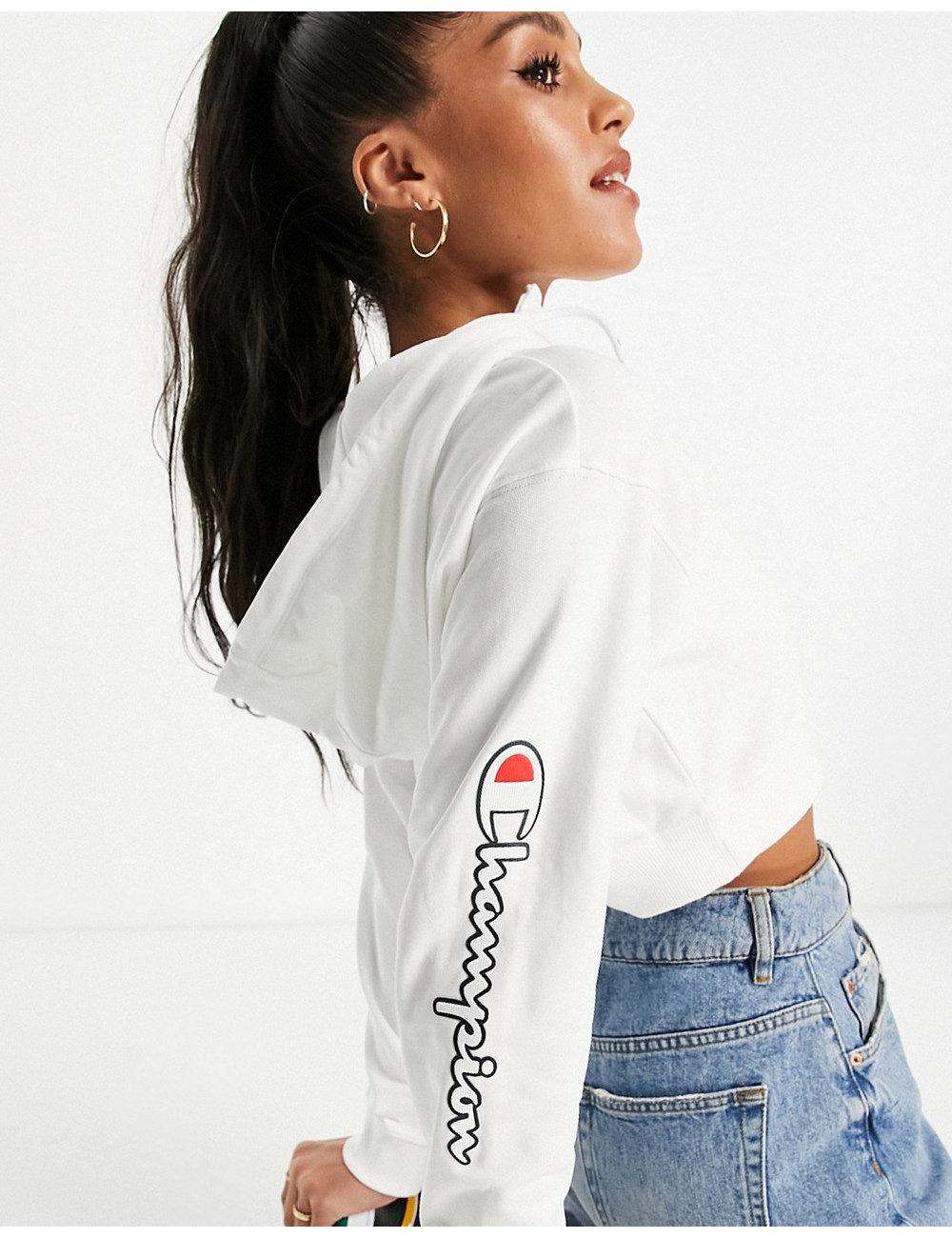 Champion cropped hoodie in...