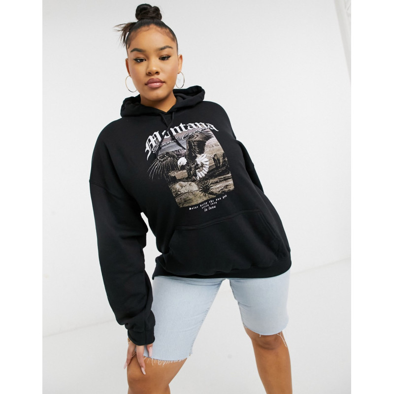 Missguided Plus hoodie with...