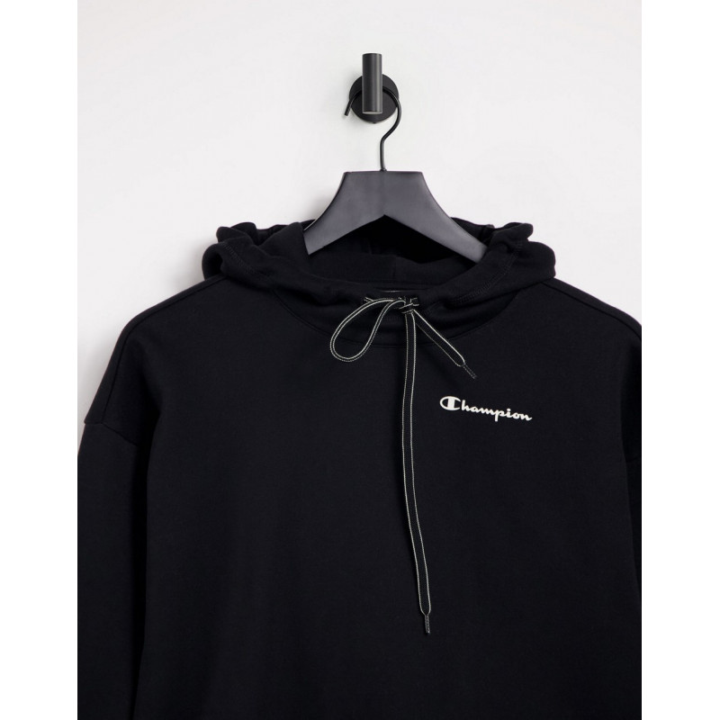 Champion logo hoodie in black