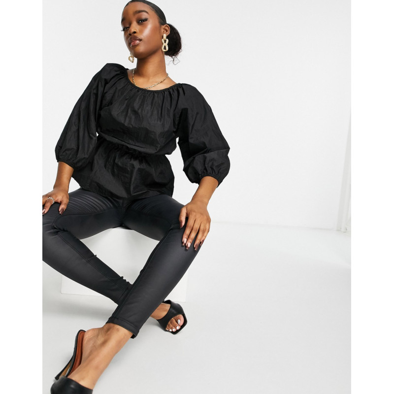 Missguided poplin top with...