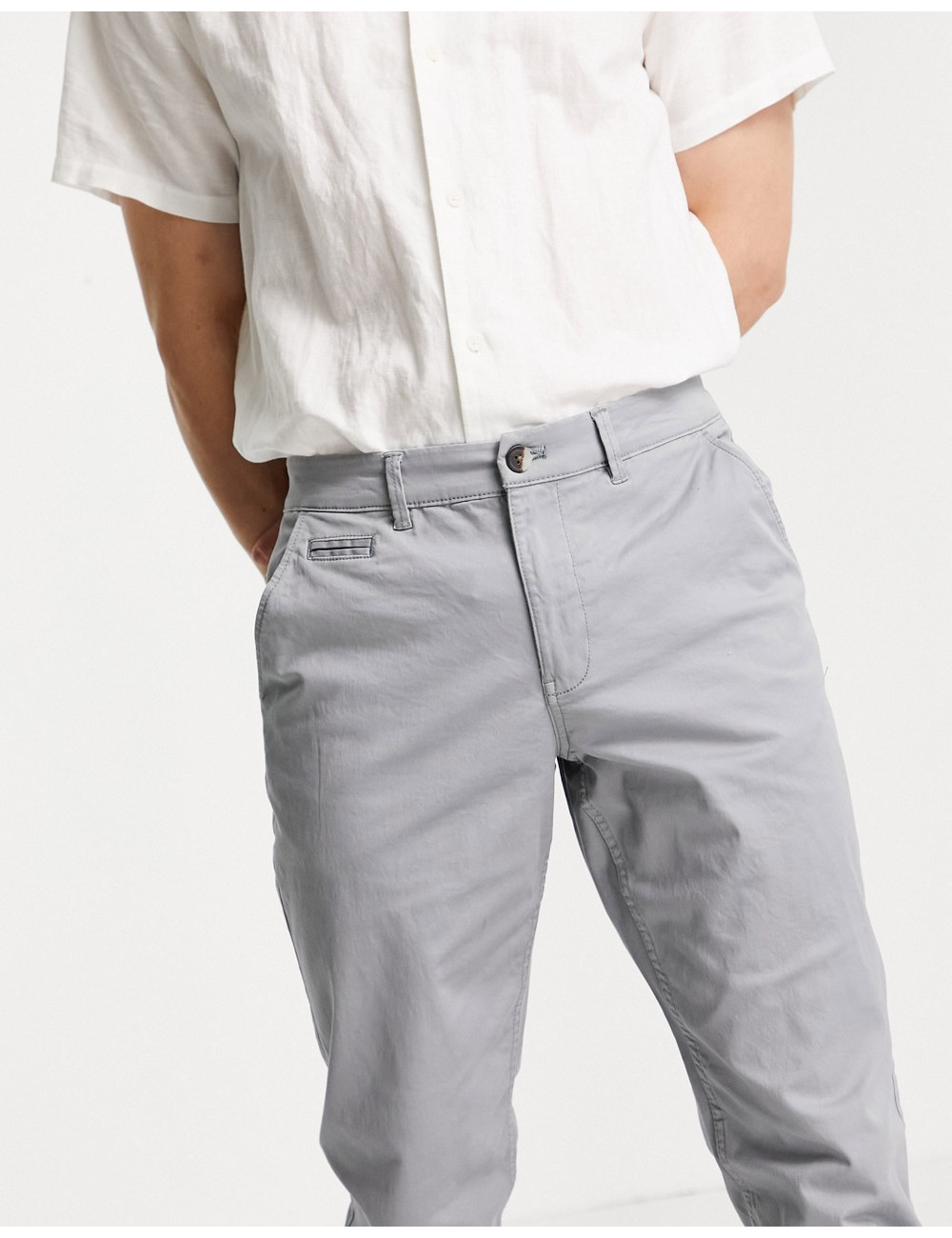 New Look slim chinos in mid...