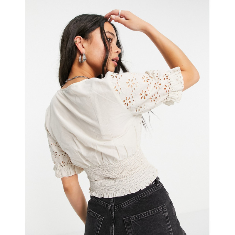 Only broderie top with...
