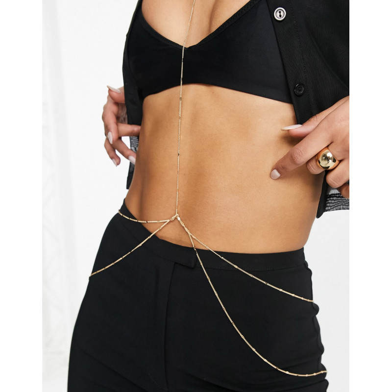 ASOS DESIGN body chain in...