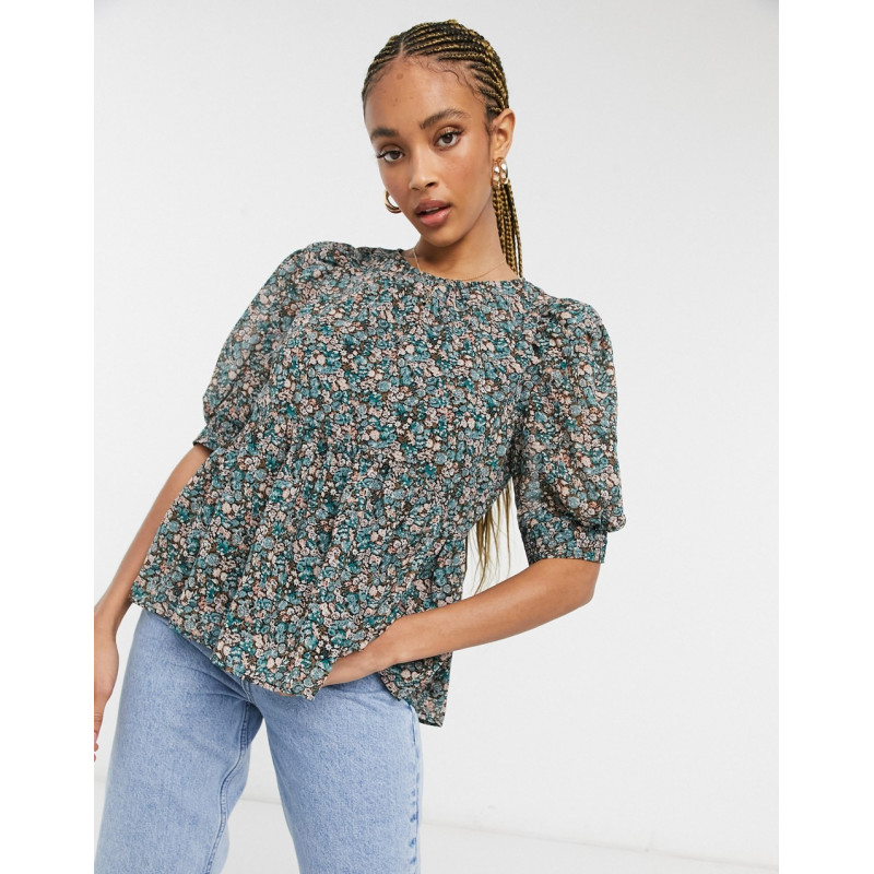 Only smock top in floral print