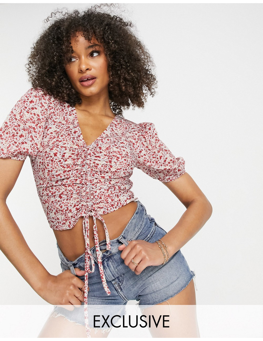 Missguided ruched crop top...