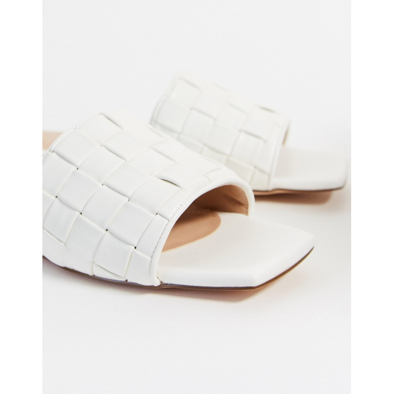 NA-KD braided flats in white