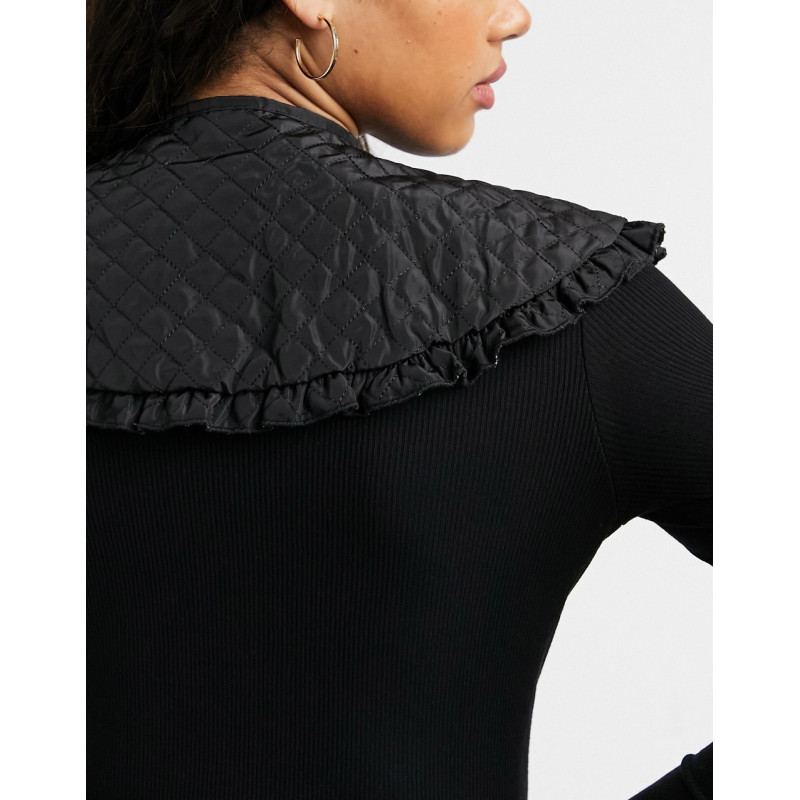 ASOS DESIGN frill quilted...