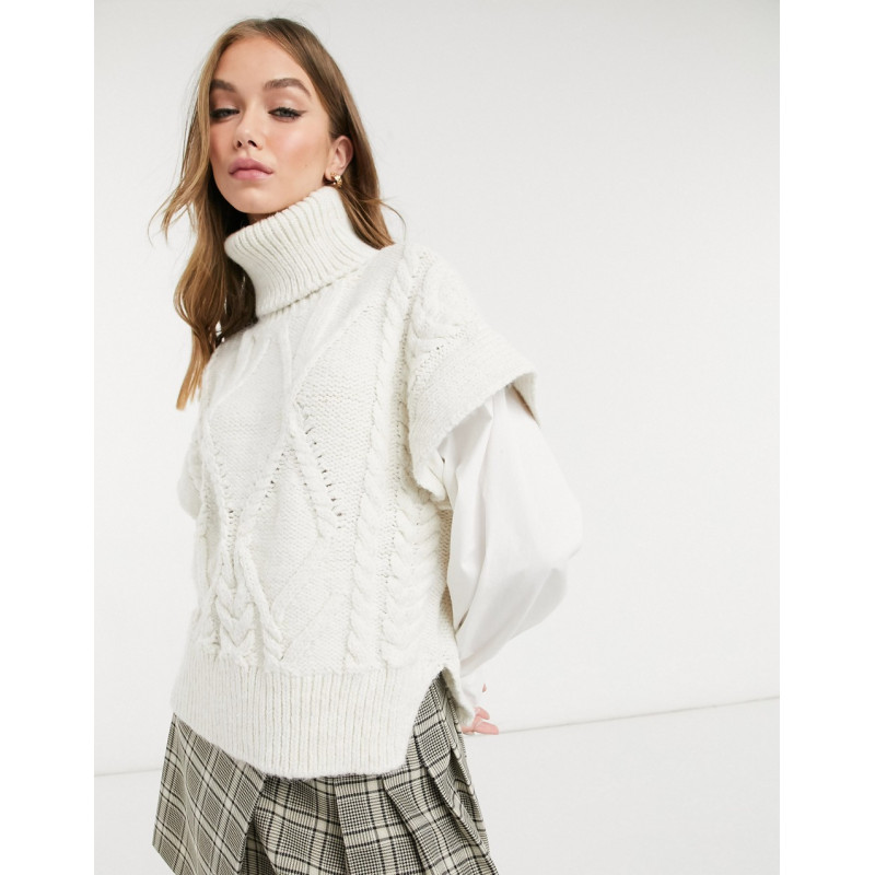 Topshop knitted roll neck...