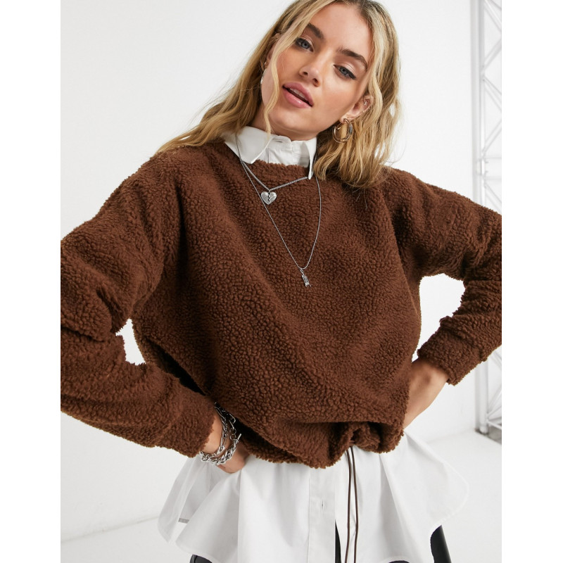 Only teddy jumper in brown