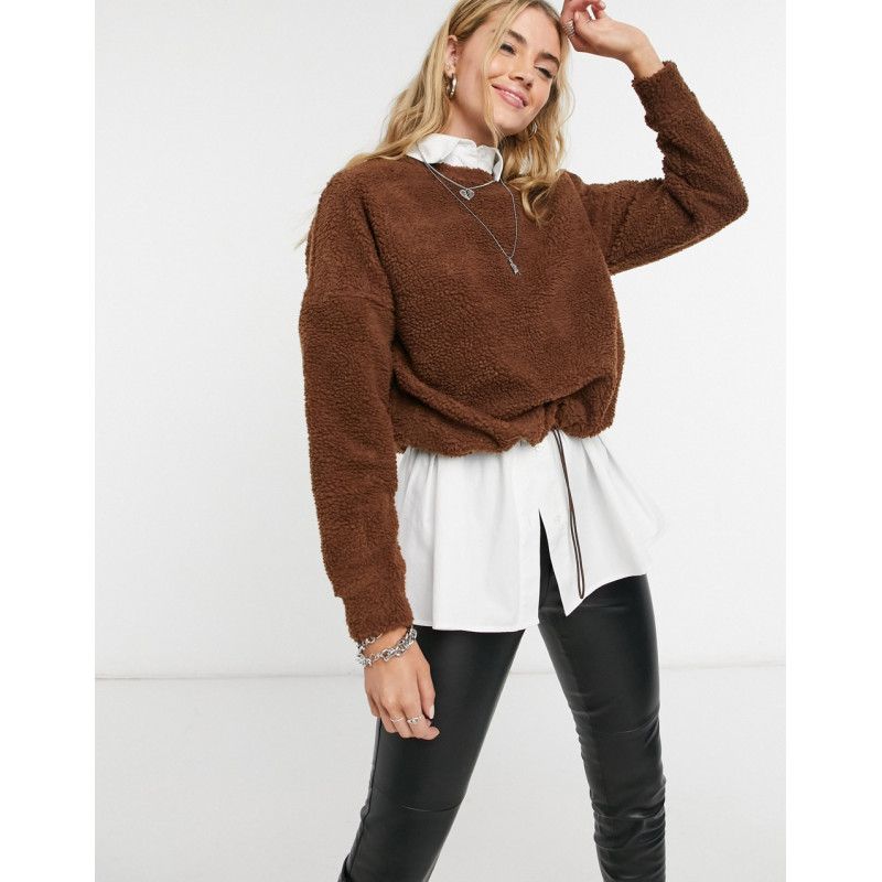 Only teddy jumper in brown