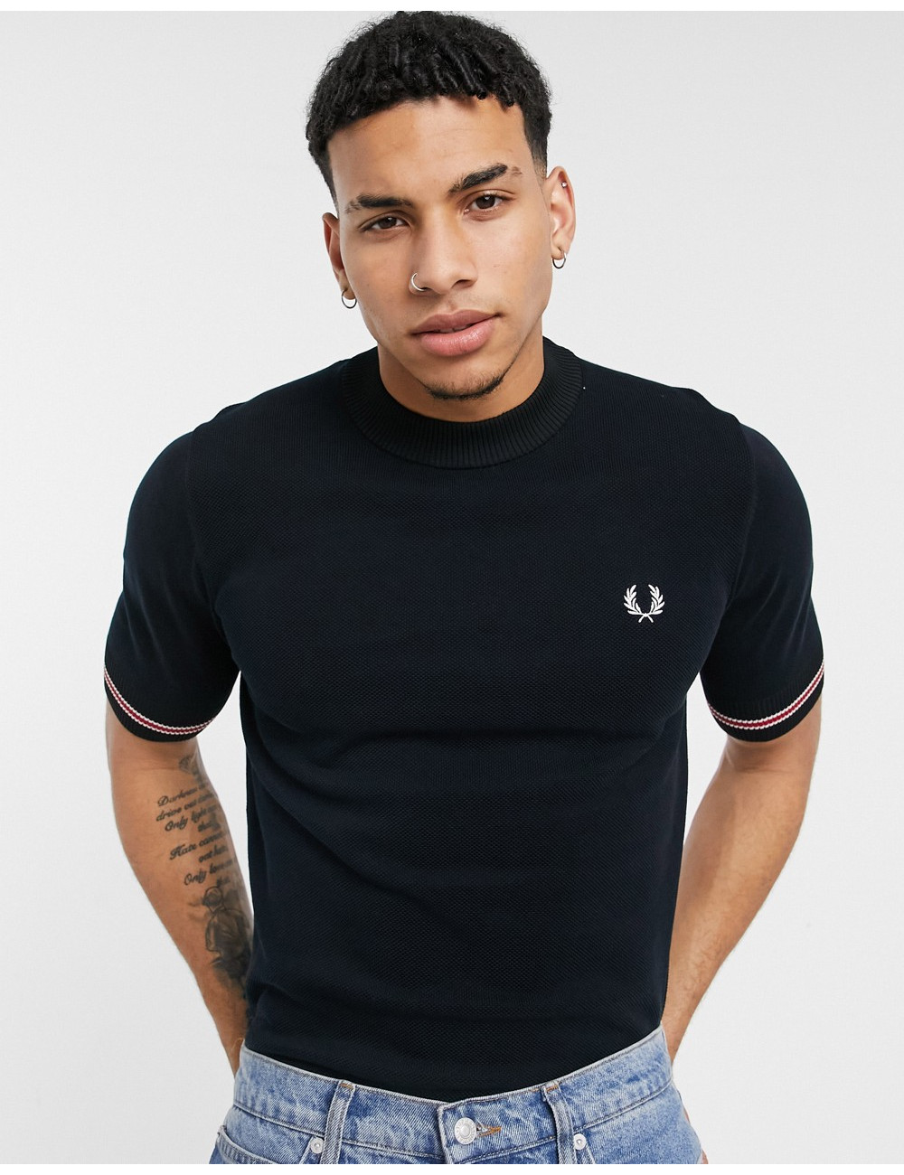 Fred Perry tipped cuff...