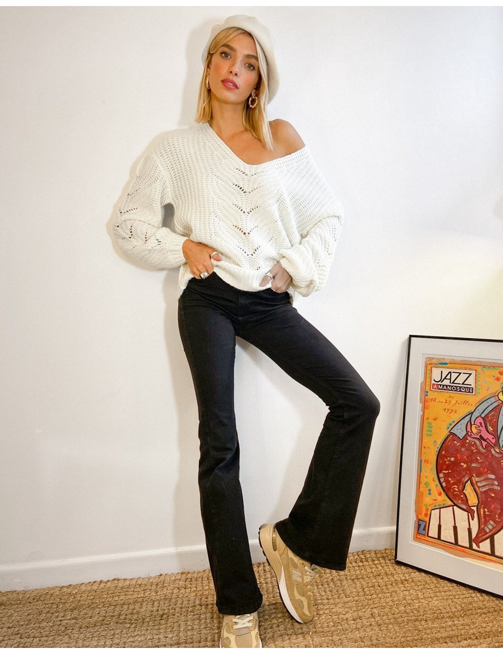Vila cable knit jumper with...