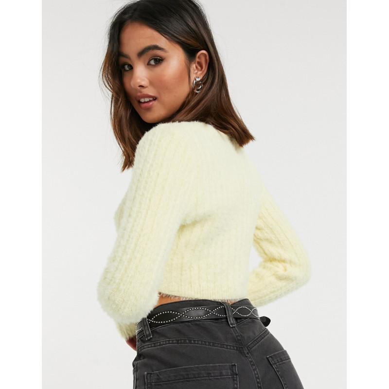 Topshop fluffy cropped...