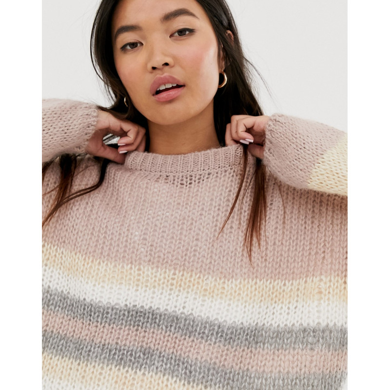 Only knitted jumper in pink...