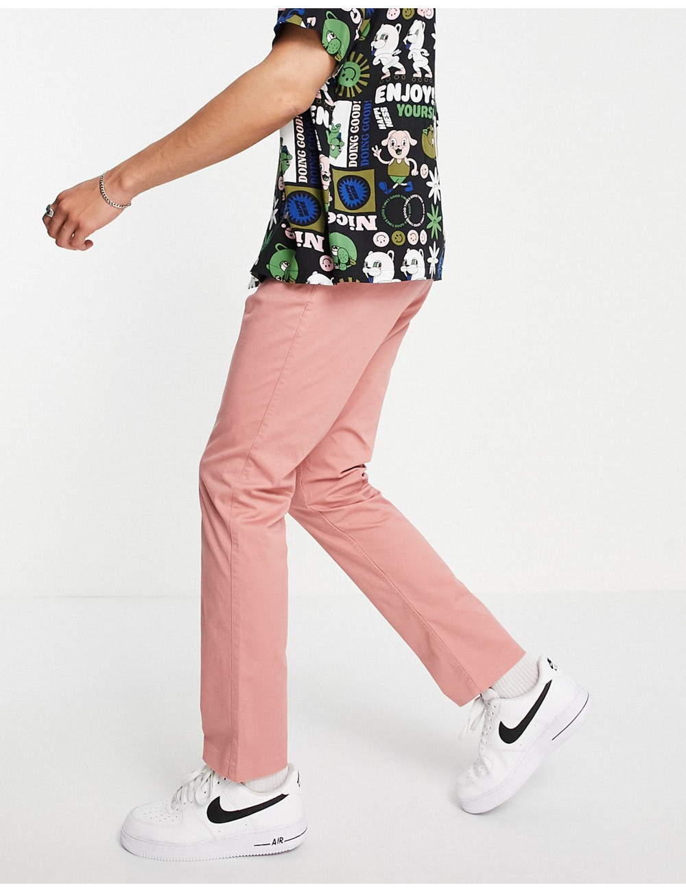 New Look slim chinos in pink