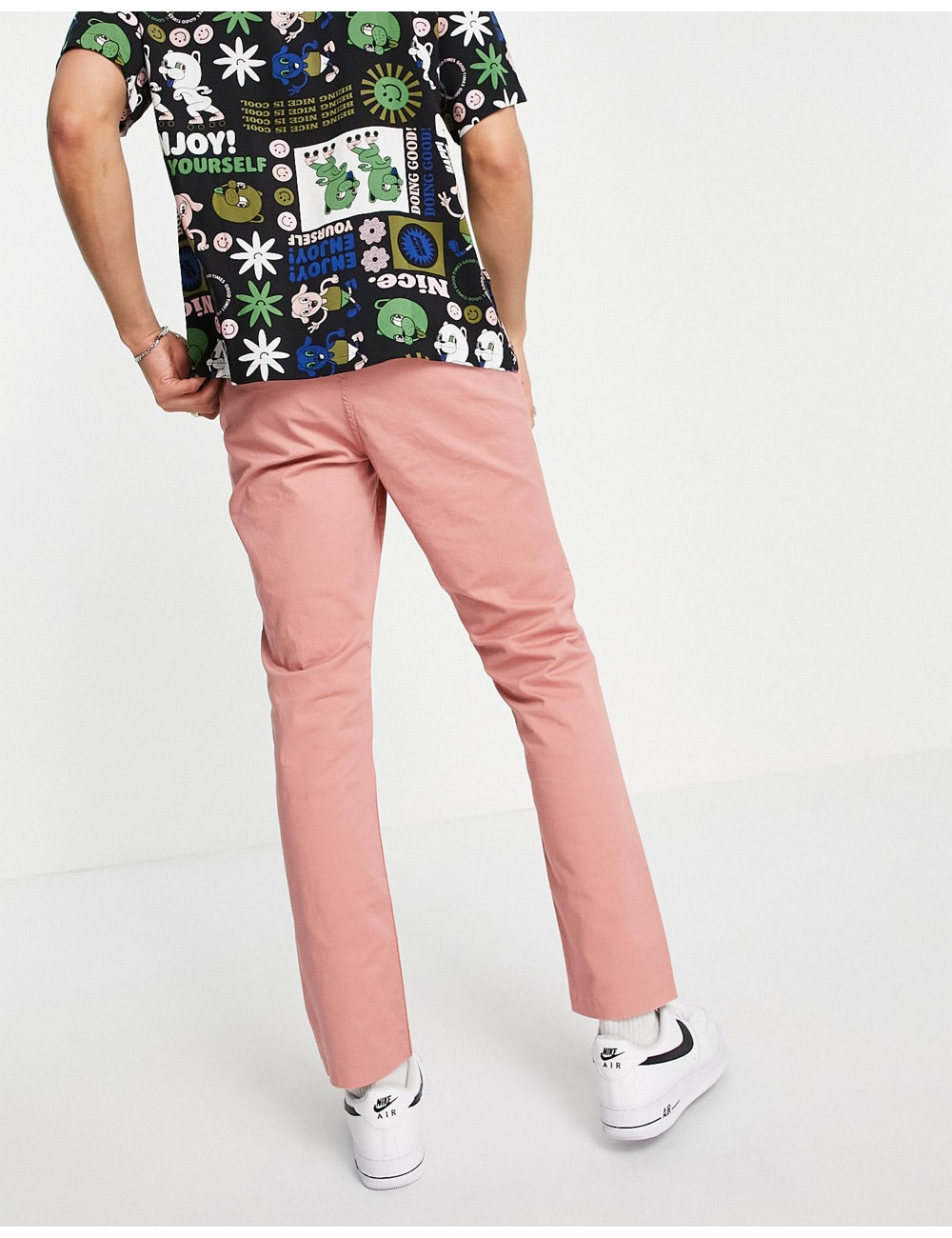 New Look slim chinos in pink