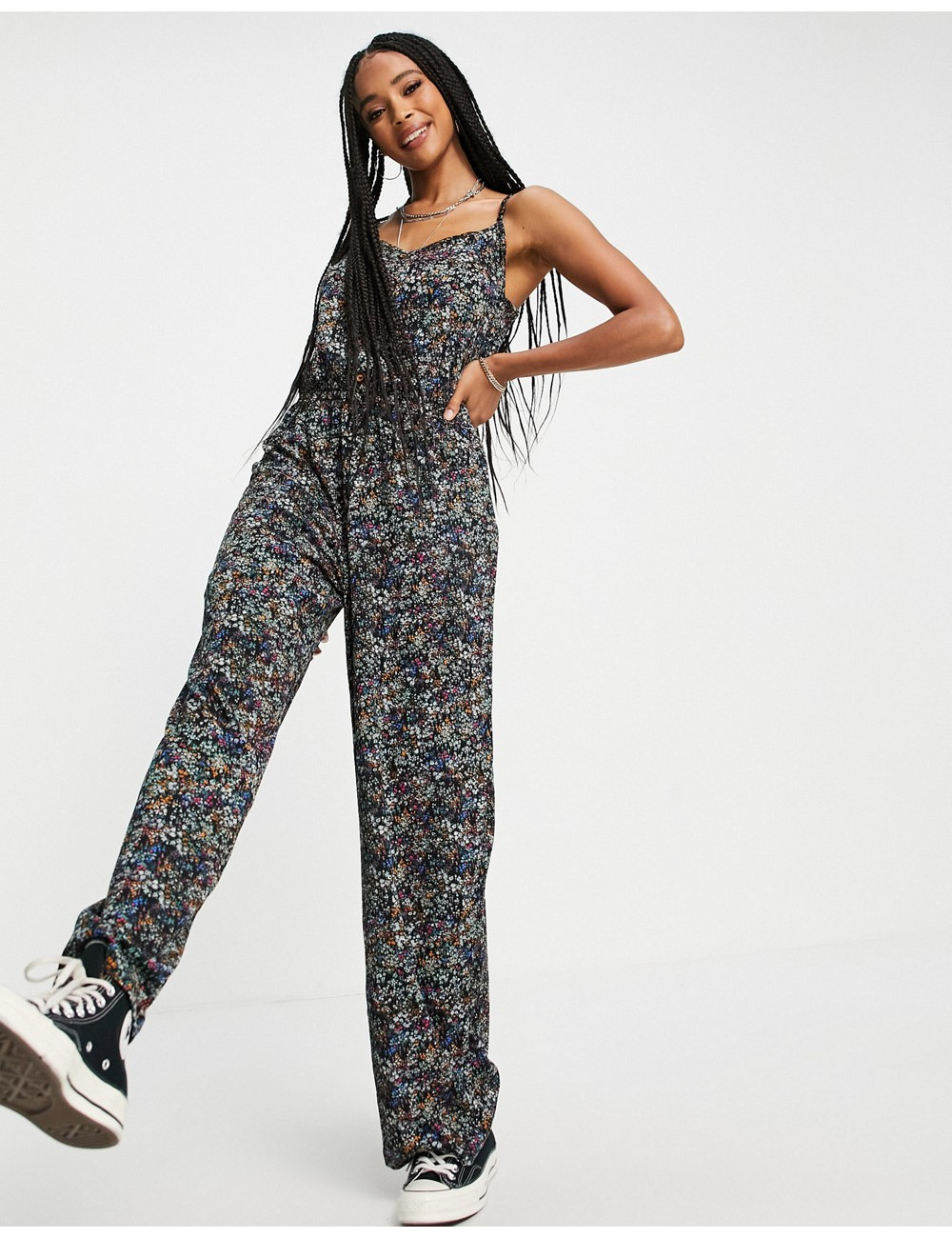 Only jumpsuit in ditsy pop...