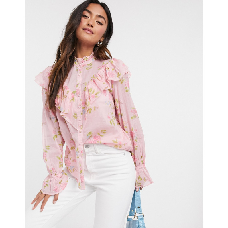 River Island floral ruffle...