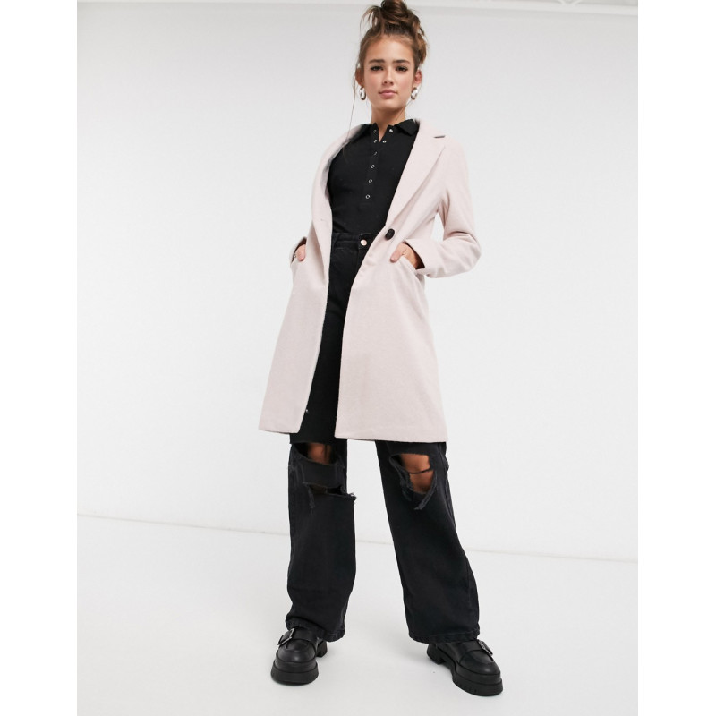 New Look tailored coat in pink