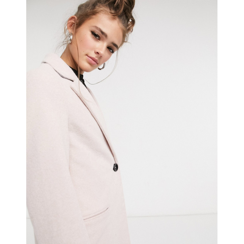 New Look tailored coat in pink