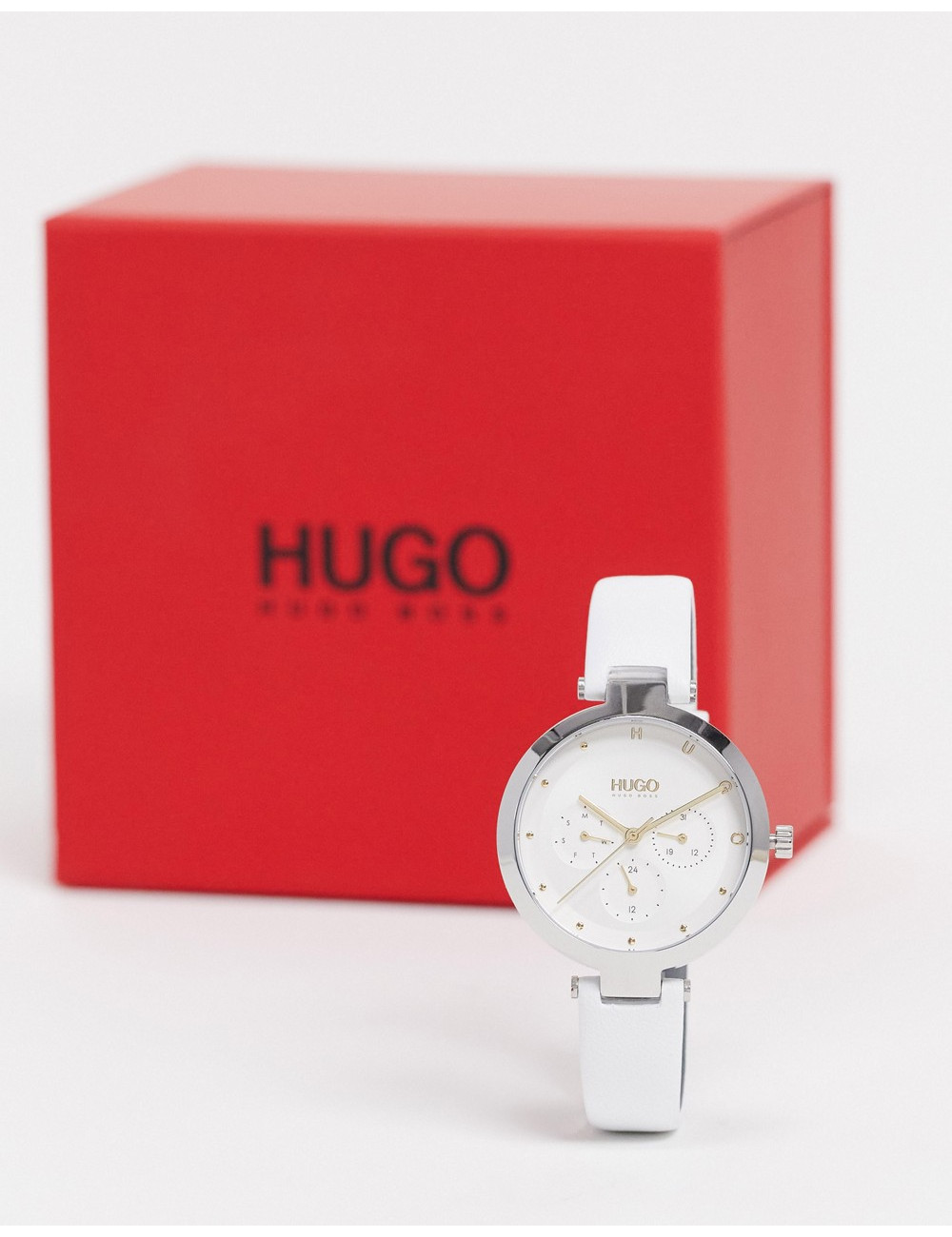 Hugo womens leather watch...