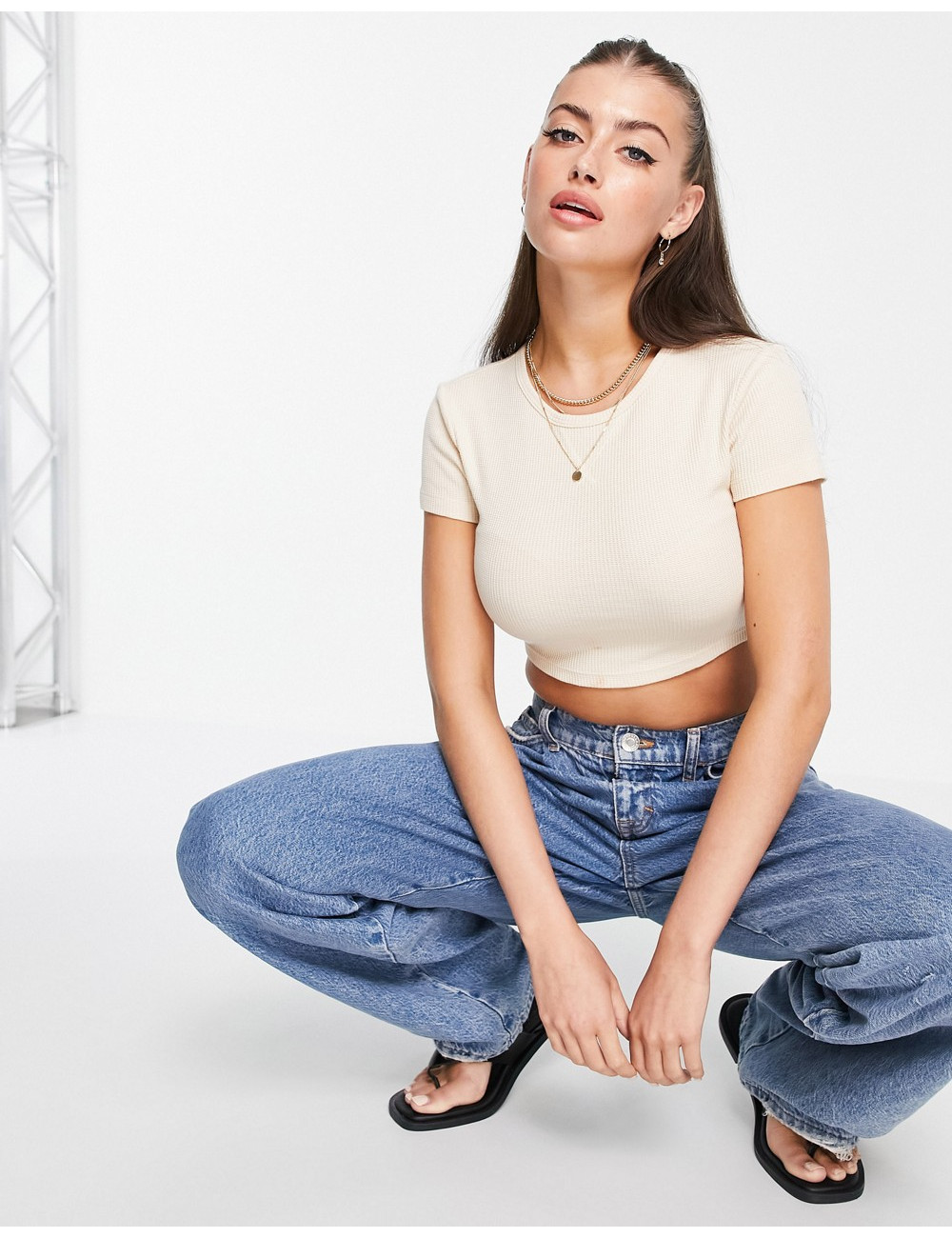 ASOS DESIGN fitted top in...