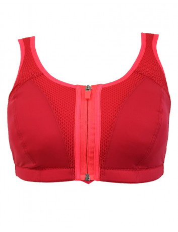 HIIT ribbed seamless bra in pink